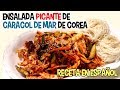 Comida coreana recetas en español -  Ensalada picante de caracol de mar de Corea con fideo