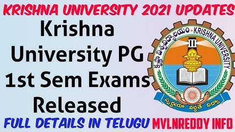 Krishna University PG 1st Sem Exam Results Released