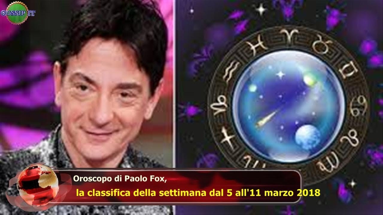 paolo fox la classifica della settimana