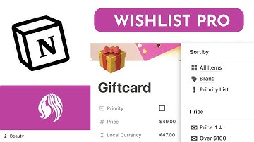 Notion Wishlist Pro Template | Notion Tutorial