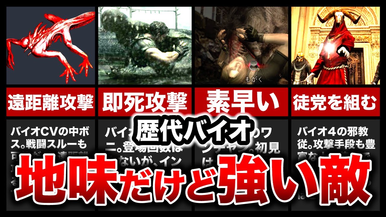【歴代バイオ】シリーズ最強クラス！？地味だけど強いクリーチャーランキングTOP10