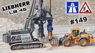 LIEBHERR LB 45 Rotary drilling rig highway construction [149] VOLVO L120H loader DREAM MACHINES