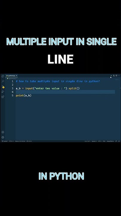 Multiple input in single line in python #python #shorts - YouTube