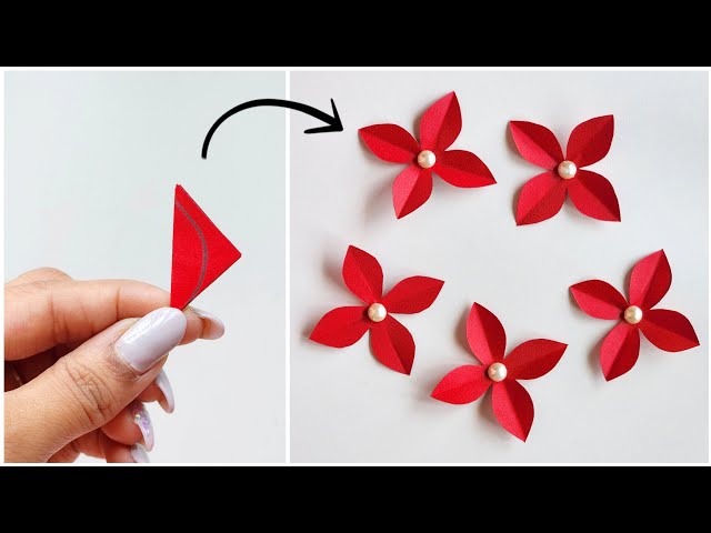 How To Make Paper Flower | DIY | Paper Craft | Paper Flower Making | NS Creative Collections class=