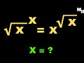 Maths olympiad  a nice radical equation  solving exponential equation with square roots  find x