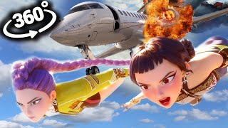 K-Pop Demon Hunters HUNTRIX PLANE CRASH in 360° VR