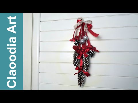 Stroik świąteczny na drzwi (DIY Christmas decoration on the front door)