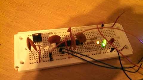 ATmega 328p chip loaded with Lilypad bootloader and "Blinky" program 01