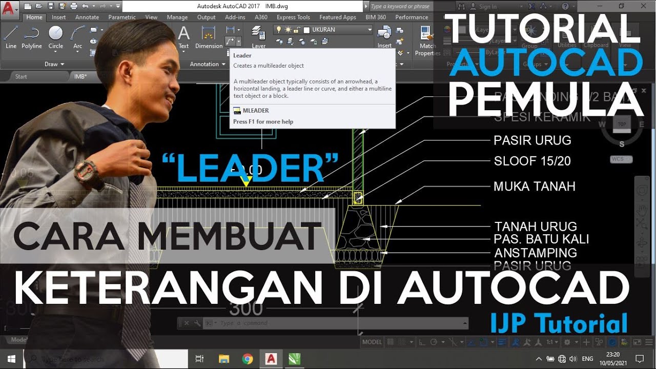 Cara Membuat KETERANGAN di AUTOCAD 