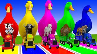 Long Slide Game With Cow Elephant Gorilla Hippopotamus Tiger 3d Animal Game Funny 3d Animals screenshot 4