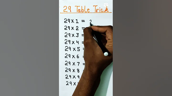 29 Table Short Trick #shorts