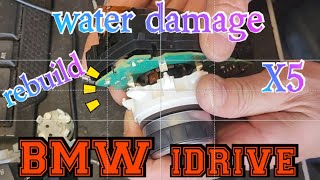 BMW Idrive controller disassemble clean repair water coke damaged step by step