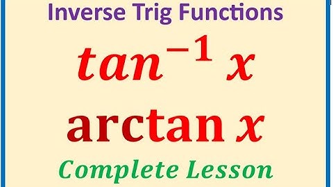 Inverse of tangent function arctan concept