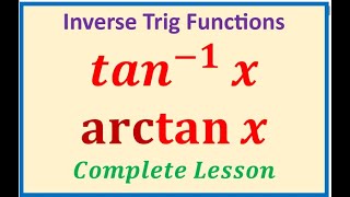 Inverse of tangent function arctan concept