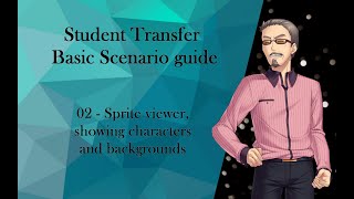 Student Transfer Basic Scenario guide 02 - Sprite viewer, showing characters and backgrounds