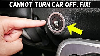 DODGE CHARGER CANNOT TURN IGNITION OFF, CAR WILL NOT TURN OFF