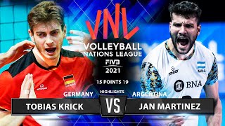 Tobias Krick vs Jan Martinez | Germany vs Argentina | VNL 2021 | Highlights