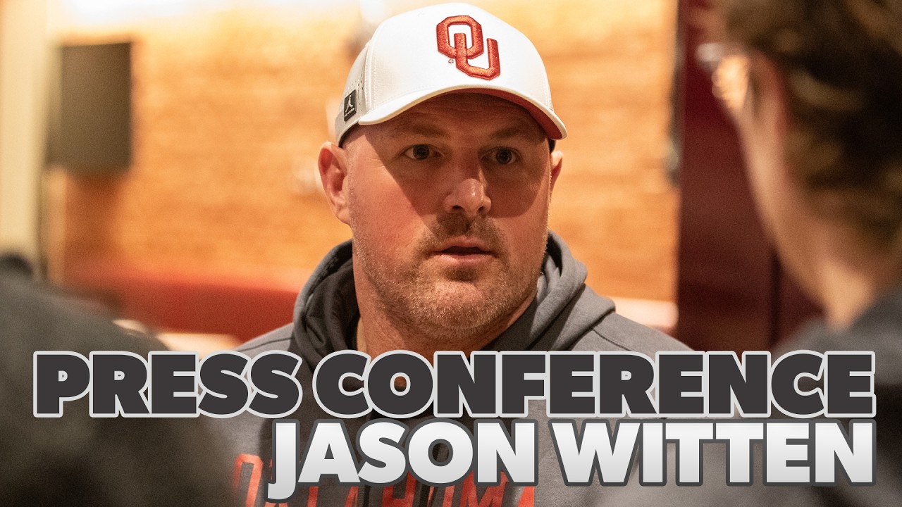 OU Tight Ends Coach Jason Witten meets with the media in Norman