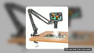 Flex Digital Microscope with 5inch IPS Screen Soldering Microscope with Flexible Arm 1000X Coin Micr