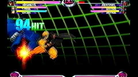 MvC2: Sakura/Magneto Dual Infinite Combo (Standing Sent/Rainbow/Rom)