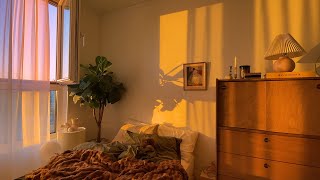 지루해진 나의 작은 원룸, 노을빛으로 물드는 방으로 꾸미기 (이중커튼 설치, 컬러로 공간분리 인테리어하기) | Room Makeover with Sunset