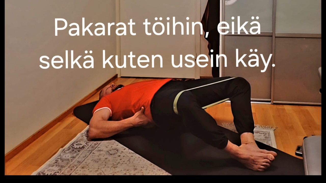 Pakaratreeni kotona vastuskuminauhalla. 20 minuutissa.