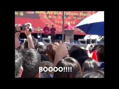 Part 2: Najib: Are You Ready For BN? People: Nooo! - CNY @ Penang , PSY- Gangnam Style