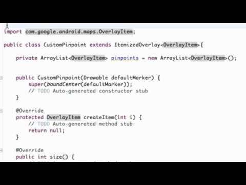 Android Application Development Tutorial   139   ItemizedOverlay to draw on our Map