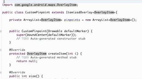 Android Application Development Tutorial   139   ItemizedOverlay to draw on our Map