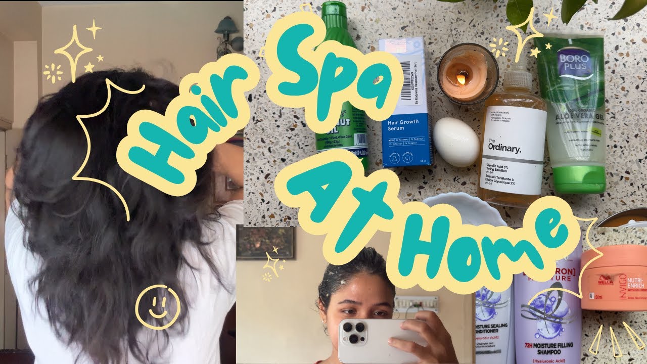 ✩DIY Haircare Routine at Home 🥥✨ | Natural Hair Mask & Oil Treatment for Healthy Hair 🕯️🍯
