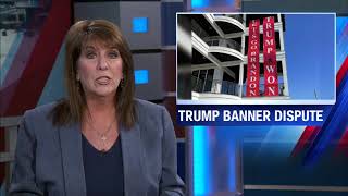 Giant Trump Won And Lets Go Brandon Banners Hang From 30A Home