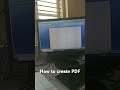 How to create PDF