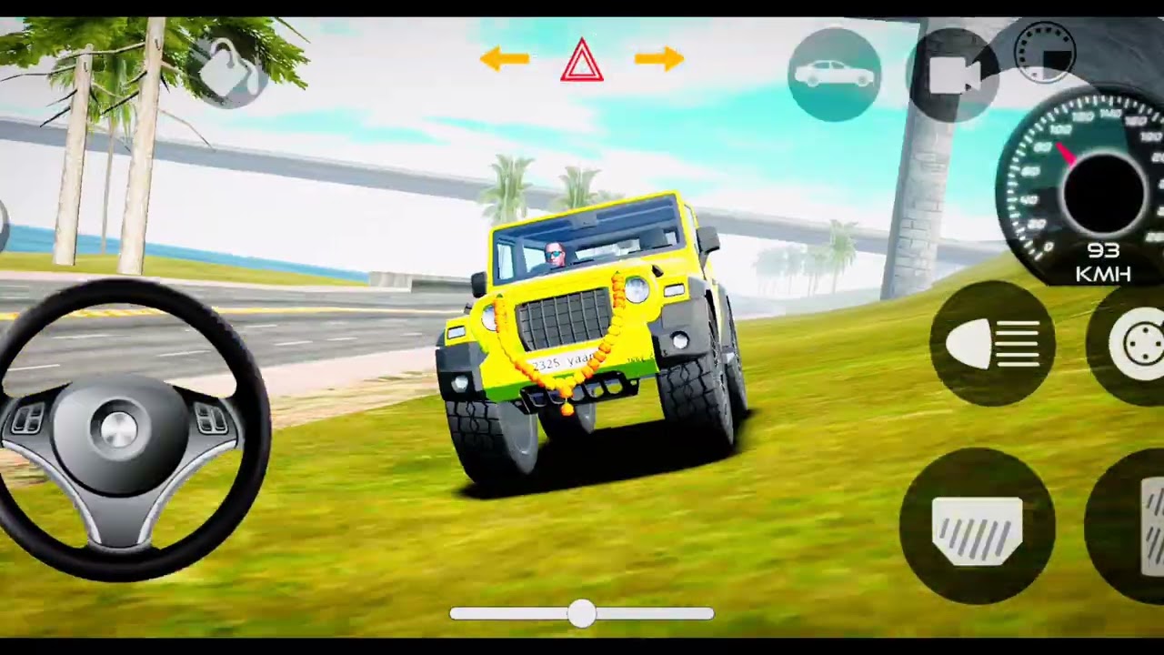 Modifide mahindra Thar🚨🔥🚗indian car2025  simulatorgame(Gadiwalagame)-Car Game Android jai veeru song