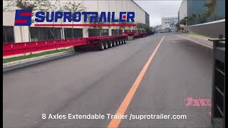 8 axle extendable low bed trailer