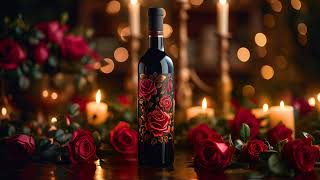 Elegant Roses & Wine 4K Art (No Sound) TV ART SCREENSAVER #roses #wine #ValentinesDay #luxury #4K