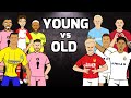 Old footballers vs young footballers feat ronaldo haaland messi mbappe nunez frontmen 72