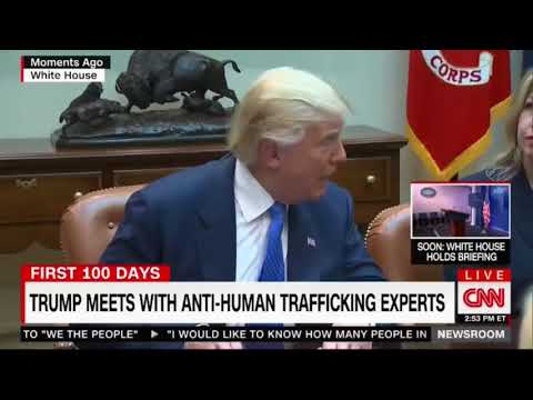 President Trump Holds Anti Human Trafficking Meeting Feb 23 2017