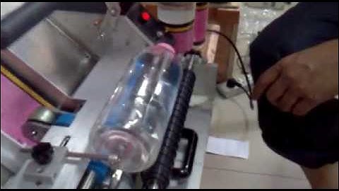 semi automatic wet glue bottle labeling machine for pet bottle, Bottle Etikettiermaschine,