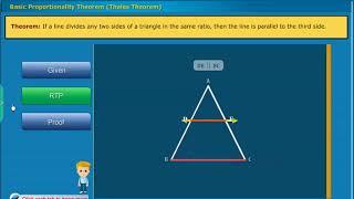 Basic Proportionality Theorem (Thales Theorem), Class 10 Maths