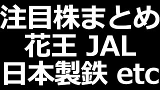 JAL、日本製鉄、花王、ZHD、三菱ケミカル 注目株まとめ（11月2日分）