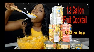 1.2 Gallon FRUIT COCKTAIL Eaten in 5 Minutes  |  @mattstonie