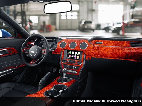 Black Wood Grain Car Interior
