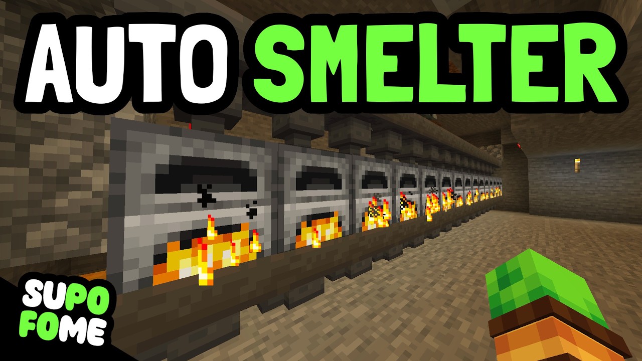 I built an auto smelter in Minecraft