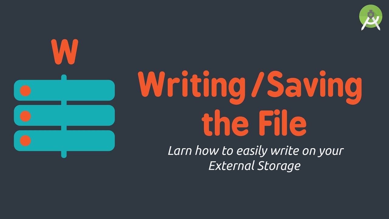 Write/Save File To External Storage | Android Studio