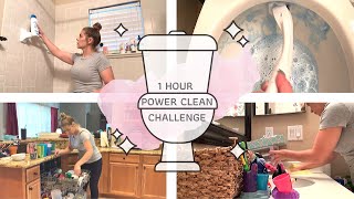 1 HOUR POWER CLEAN CHALLENGE! | GETTING THINGS DONE | HOW MUCH CAN I CLEAN?