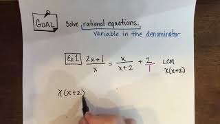 Solving Rational Equations Ex 1