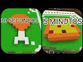 Construção 30 segundos VS construção 5 minutos ! (BlockMan GO)