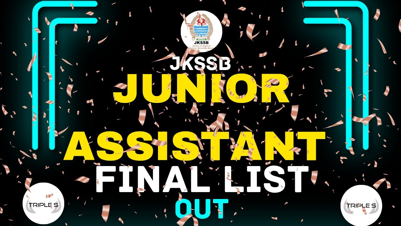 JKSSB JUNIOR ASSISTANT RESULT OUT 🎉 Best Result So Far