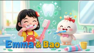 刷牙歌 | Brush Your Teeth Song | Emma & Bao 中文儿歌 | 宝宝爱上刷牙 Mandarin for Kids