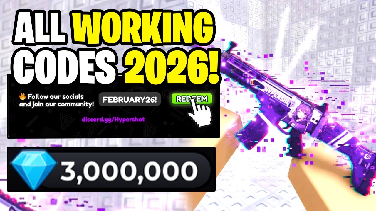 *NEW* ALL WORKING CODES FOR HYPERSHOT IN 2026! ROBLOX HYPERSHOT CODES